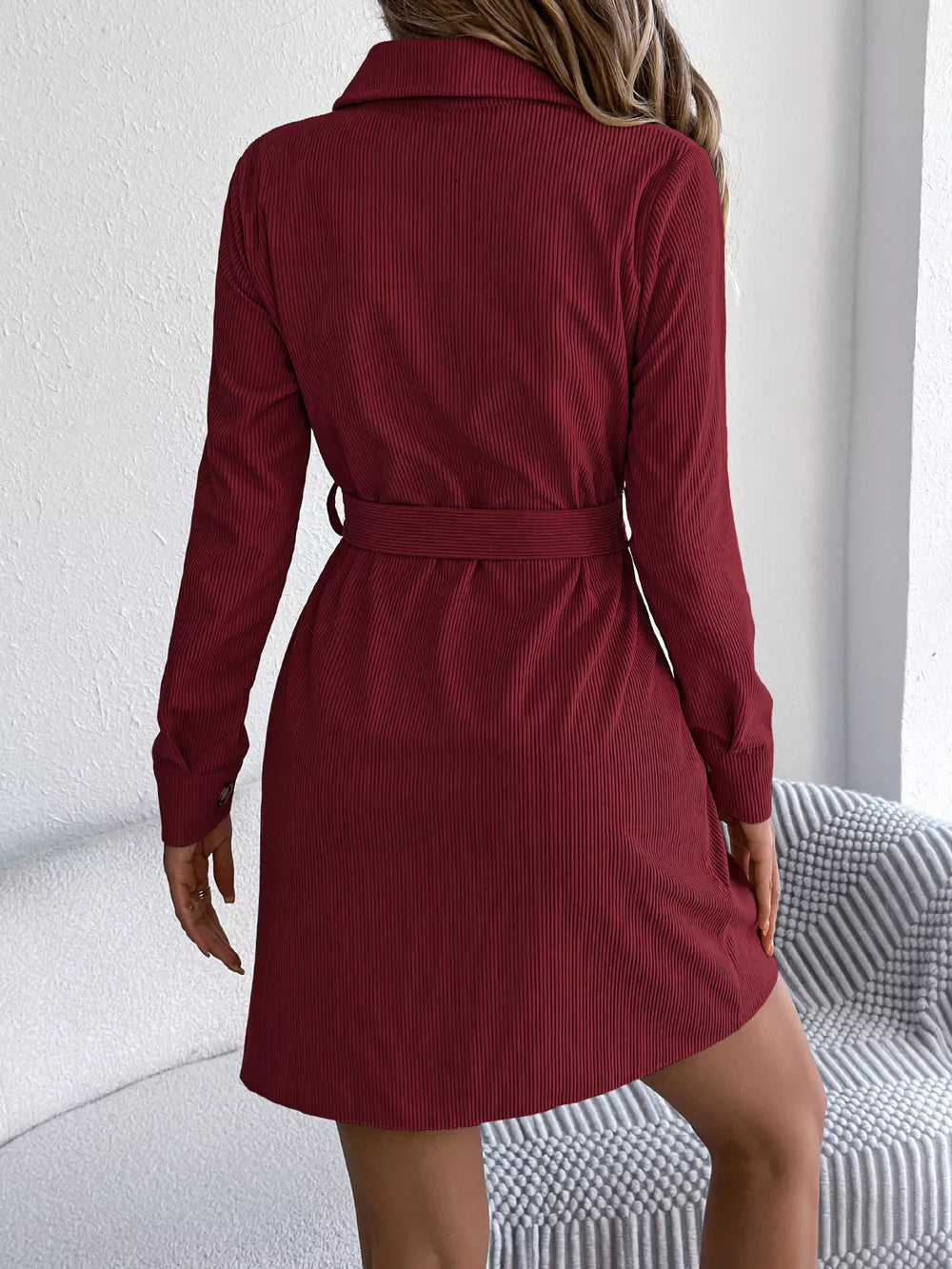 Corduroy Button-Down Shirt Dress product image 17