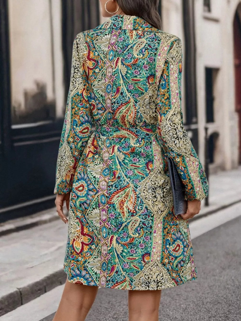 Paisley Print Button-Down Shirt Dress product image 5