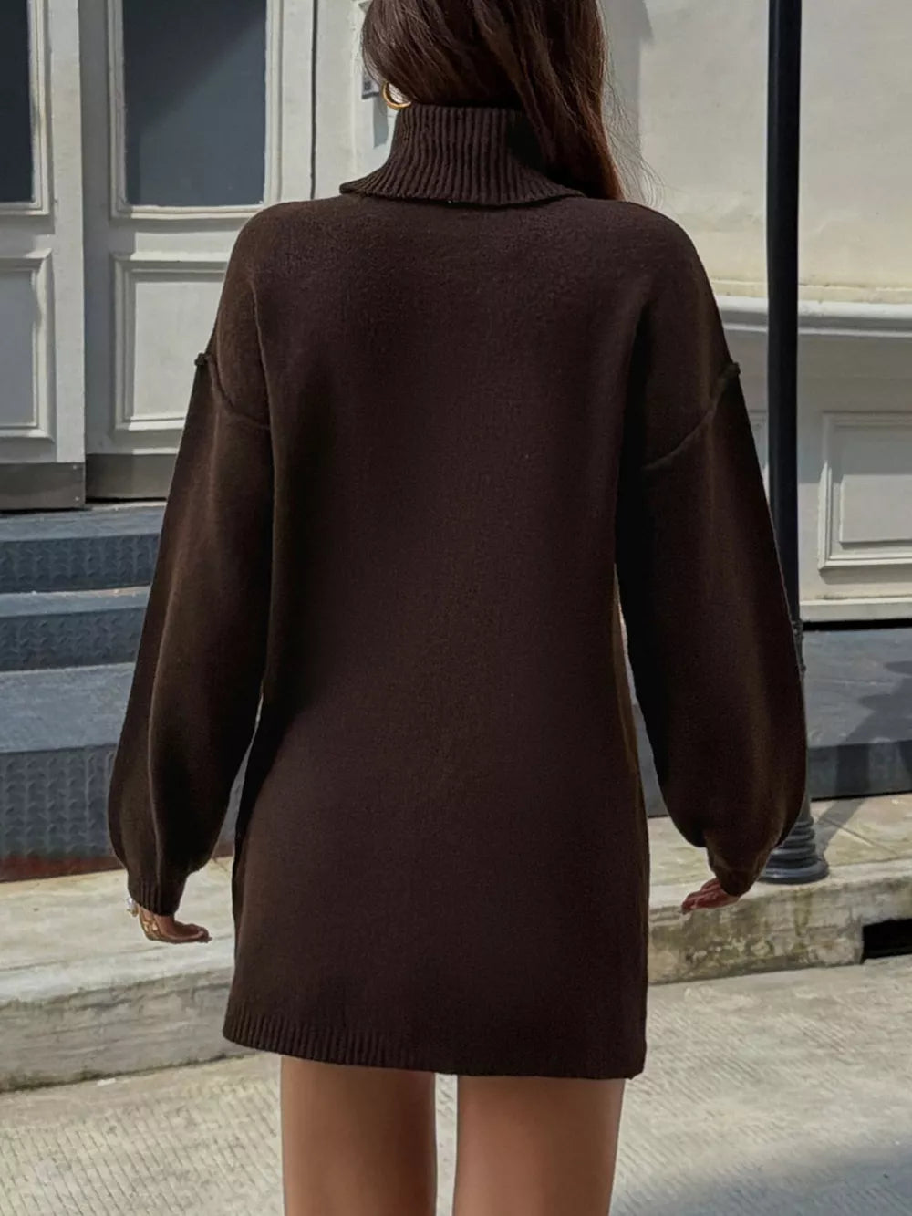 Turtleneck Long Sleeve Sweater Dress product image 5