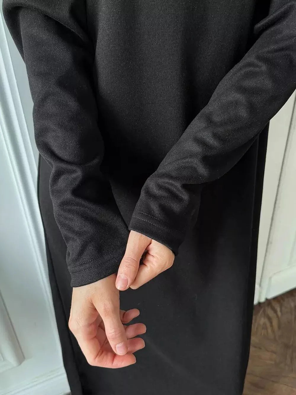 Round Neck Long-Sleeve Midi Dress product image 17