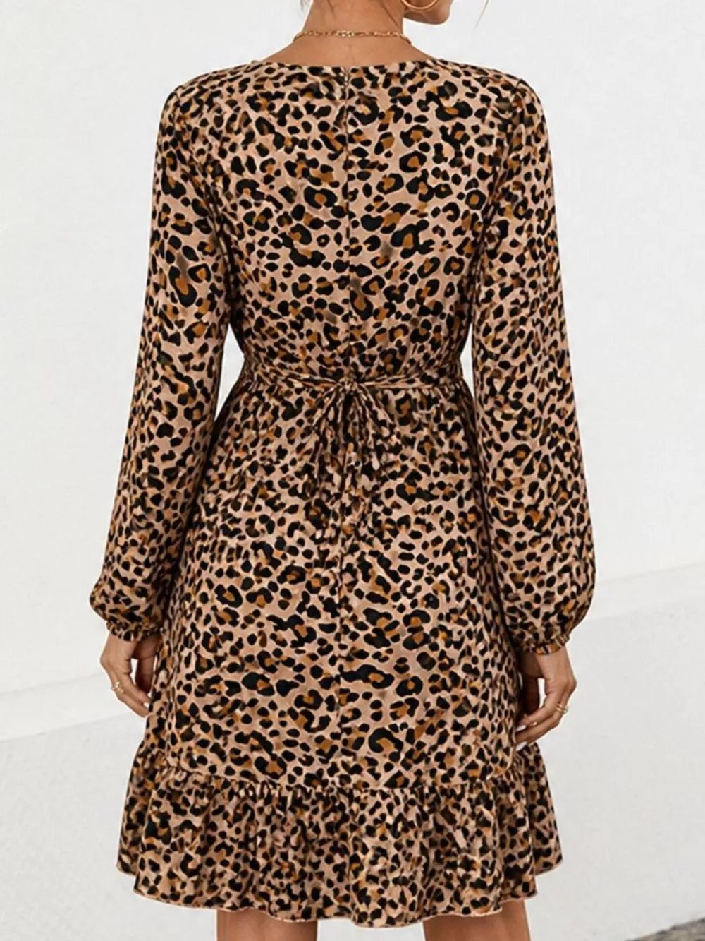 Animal Print Round Neck Mini Dress product image 9
